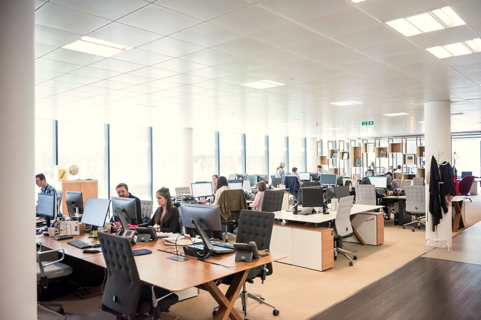 A client's office team at work